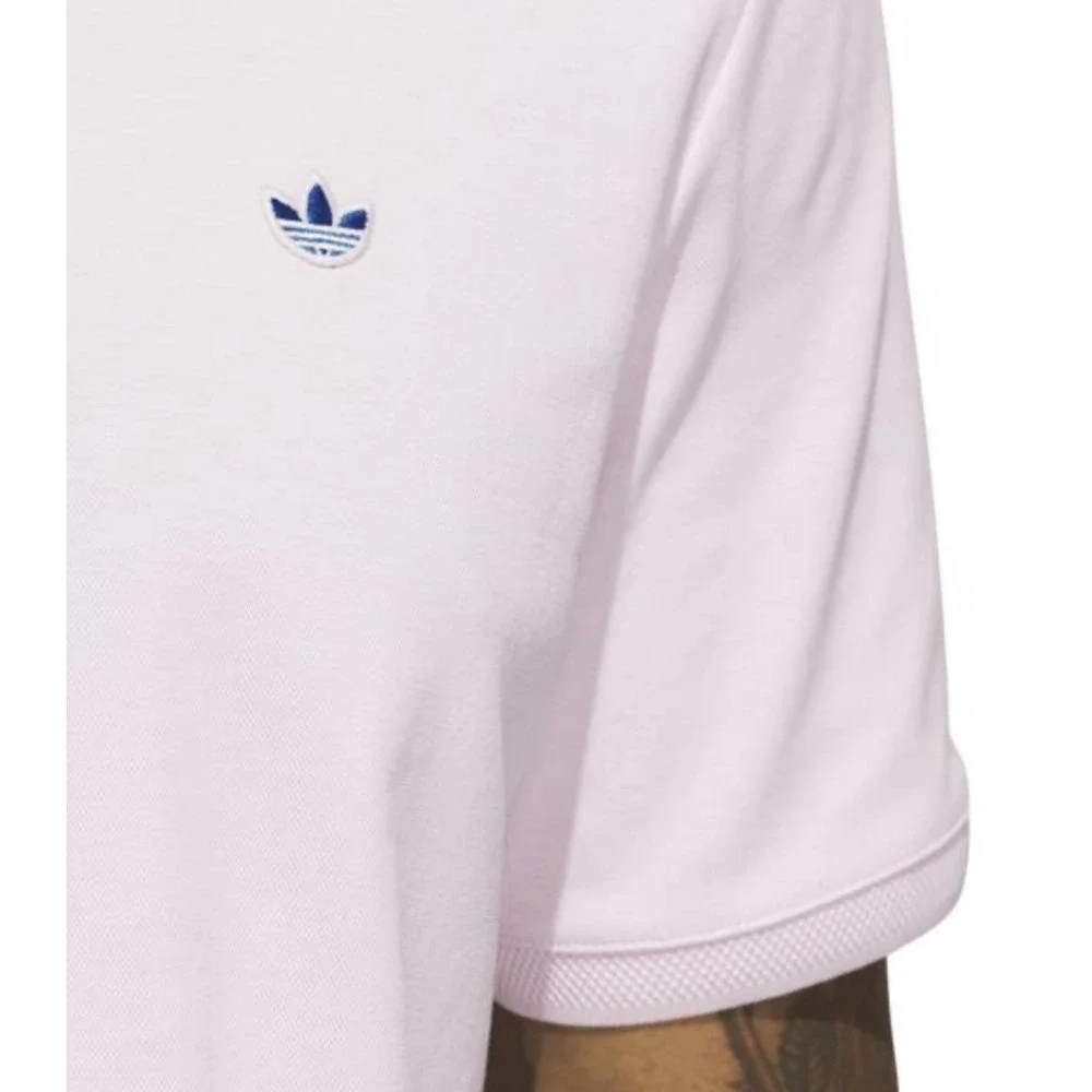 adidas Originals Men Twistknit‎ Trefoil Golf Polo JH3862 Short Sleeve PINK Small